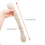 Glaciart One 15-Inch Dog Wool Rope Toy - Durable Chew Toys for Small and Medium Breeds - Natural, Plastic-Free, Non-Allergic - Long-Lasting Play and Activity Ball for Dogs, Indoors and Outdoors