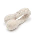 Glaciart One 15-Inch Dog Wool Rope Toy - Durable Chew Toys for Small and Medium Breeds - Natural, Plastic-Free, Non-Allergic - Long-Lasting Play and Activity Ball for Dogs, Indoors and Outdoors