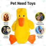 FGA MARKETPLACE Duck Flat NO Stuffing NO Squeak Plush Dog Toy, Funny Style Will Entertain Your Pet for Hours, Recommended for Small and Medium Dog 21 INCH Long
