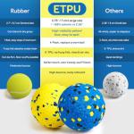 Kimee Dog Balls Tennis Ball Toys Dog Toys for Aggressive Chewers Durable Teething Chew Toys Water Toy Fetch Ball for Large Medium Small Dog and Puppies (4 Balls)