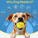Kimee Dog Balls Tennis Ball Toys Dog Toys for Aggressive Chewers Durable Teething Chew Toys Water Toy Fetch Ball for Large Medium Small Dog and Puppies (4 Balls)