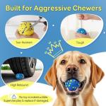 Kimee Dog Balls Tennis Ball Toys Dog Toys for Aggressive Chewers Durable Teething Chew Toys Water Toy Fetch Ball for Large Medium Small Dog and Puppies (4 Balls)