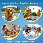 Kimee Dog Balls Tennis Ball Toys Dog Toys for Aggressive Chewers Durable Teething Chew Toys Water Toy Fetch Ball for Large Medium Small Dog and Puppies (4 Balls)