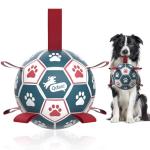QDAN Premium Dog Balls Toys, Pet Training Soccer Ball with Straps, Puppy Birthday Gifts, Dog Water Toy, Durable Herding Balls for Small Medium Dogs, Pet Toys Puppy Ball (6 Inch)