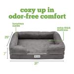 GREEN BREATHE ECO Odor Free Dog Bed | Luxury Memory Foam with Natures Activated Charcoal Odor Remover | Miracle Small Dog Bed [20" x 25"] | Water and Chew Resistant