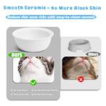 Premium Bamboo Raised Pet Feeder - 15 Degree Elevated Cat & Small Dog Bowls with 2 Ceramic Dishes, Non-Slip Base & 8 Silicone Pads, Eco-Friendly Ergonomic Food Stand for Kittens/Puppies