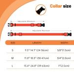 Kidding Pets Waterproof Dog Collar, Easy to Clean Rubber Dog Collars with Quick Release Buckle Fits Small Medium or Large Dogs (Orange, M < 11.8-18.5 inch)