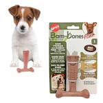 SPOT Bam-Bones Plus T Bone – Bamboo Fiber & Nylon Dog Chew Toy for Moderate to Aggressive Chewers, Durable & Non-Splintering, Long Lasting Beef Flavor Toy for Dogs & Puppies Under 30 lbs, 4 in