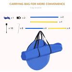 PawHut 4PC Dog Agility Course Kit - Blue/Yellow