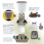 Automatic Pet Feeder with Water Dispenser - Taupe