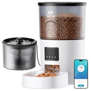 IMIPAW Smart Cat Feeder and Water Dispenser Combo