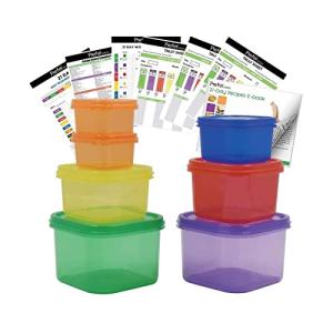 Green Portion Control Containers Kit with Guide