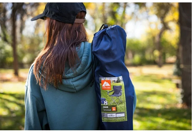 Ozark Trail Quad Folding Camp Chair with Cup Holder