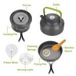 Backpacking Camping Cookware Mess Kit – Cooking Set