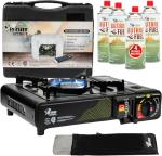 Portable JoChef Butane Camping Stove - With 4 Butane