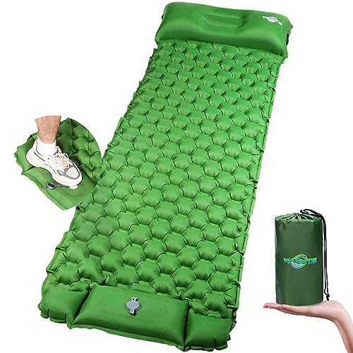 Ultralight Inflatable Sleeping Pad with Built-in Pump