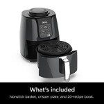 4 qt. Black Air Fryer - Crisps, Roasts, Dehydrates