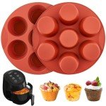 Silicone Muffin Molds for Air Fryer - 7 Cups