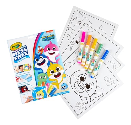 Crayola Baby Shark Color Wonder Pages: Mess-Free Toddler Coloring