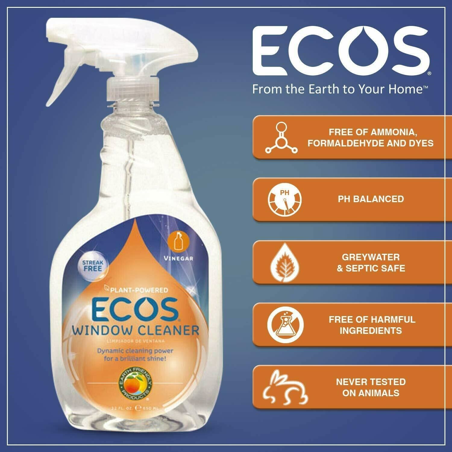 ECOS Streak Free Glass + Surface Cleaner