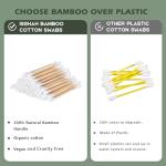 Eco-Friendly Bamboo Cotton Swabs - 500 Count