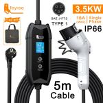 Feyree 16A 3.5kW Portable EV Charger with 5M Cable