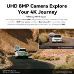 4K Dual Dash Cam with WiFi and GPS