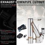 Stainless Steel Electric Exhaust Cutout with Remote