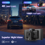Imagebon H70 Pro 4K Dash Camera with GPS