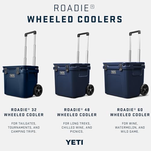 YETI Roadie 32 Wheeled Cooler - Big Wave Blue
