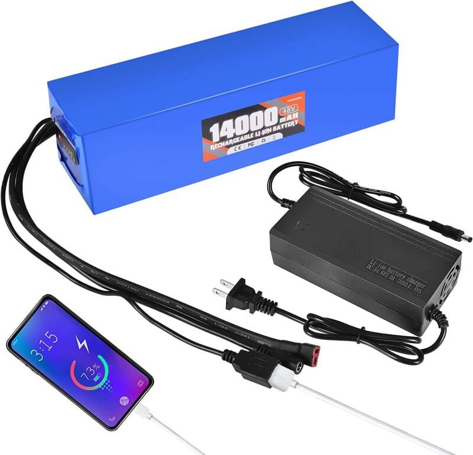 Portable 48V 14Ah Ebike Lithium Battery - High Power!