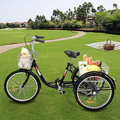 PEXMOR 7-Speed Adult Trike, 3-Wheel Cruiser Bike