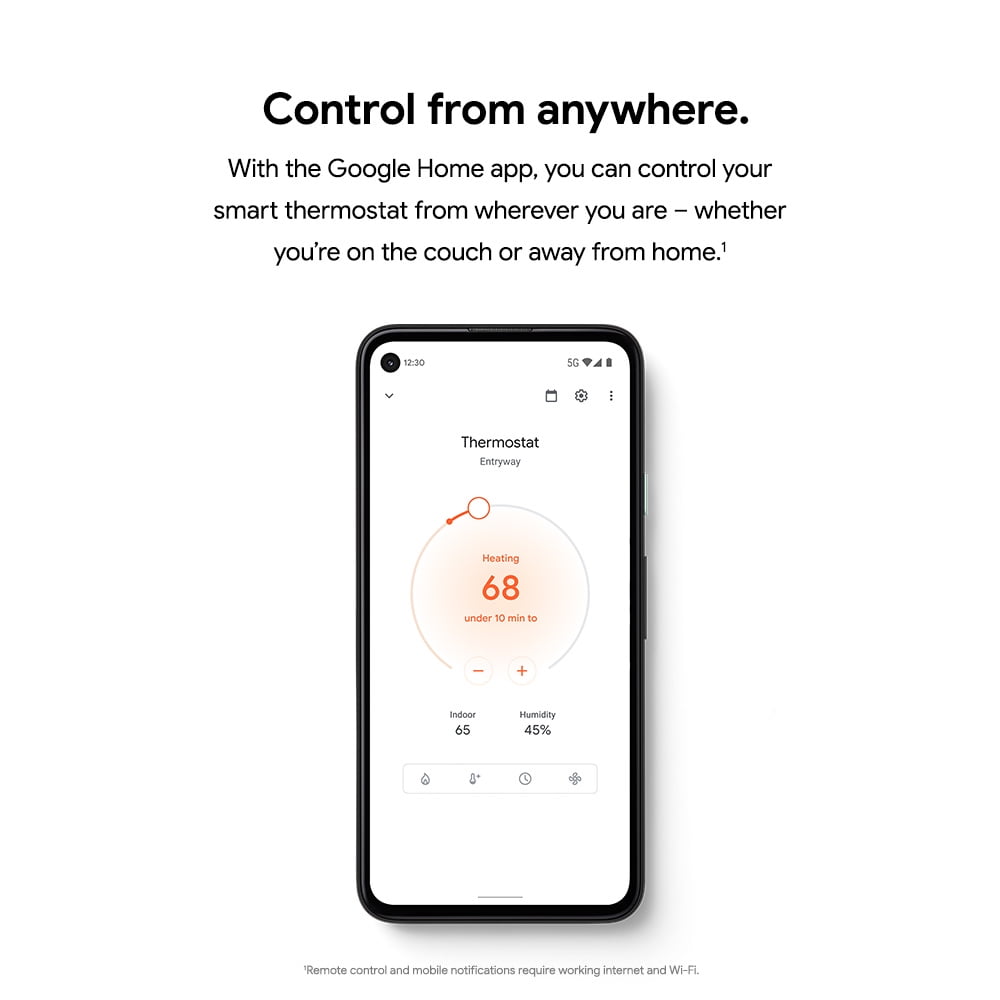 Google Nest Programmable Thermostat - Snow