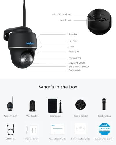 Wireless Outdoor Security Camera with Solar Panel
