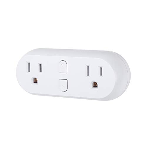 Smart WiFi Dual Socket Plug - Works with Alexa & Google Home