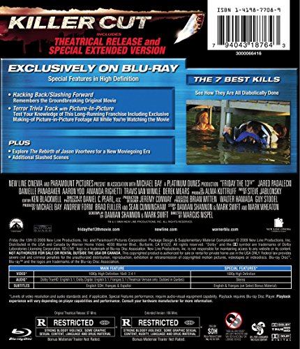 Friday the 13th Killer Cut(2009) (Rpkg/BD) [Blu-ray] from WarnerBrothers