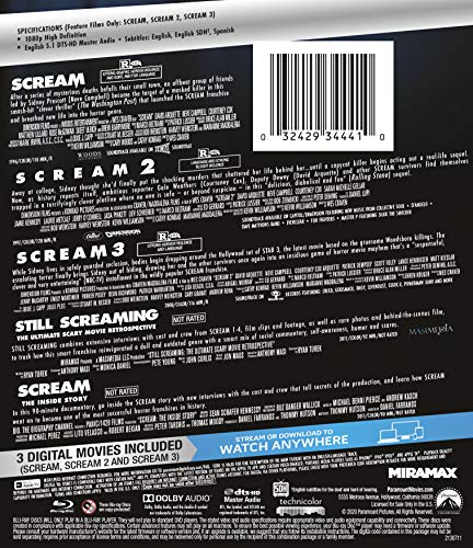 Scream 3 Trilogy on Blu-ray and Digital