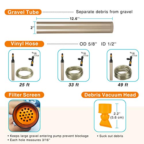 Auto Siphon Aquarium Water Change Kit with Hose