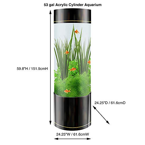 Penn-Plax Luxury Acrylic Aquarium - 53 Gallon Cylinder