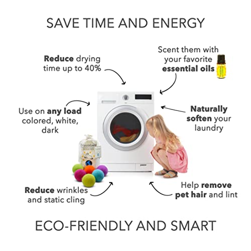 Friendsheep XL Organic Wool Dryer Balls - Rainbow Blast