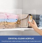Puccini Transparent Acrylic Shelf Organizers - 6 Pack