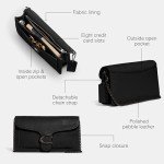 Puccini Black Tabby Chain Clutch Bag