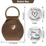 Long Distance Relationship Leather Keychain Keepsake