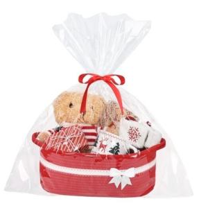 Red 12" Empty Gift Basket with Bow