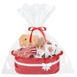 Red 12" Empty Gift Basket with Bow