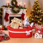 Red 12" Empty Gift Basket with Bow