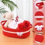 Red 12" Empty Gift Basket with Bow
