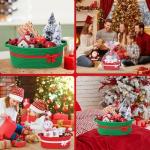 Red 12" Empty Gift Basket with Bow