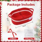 Red 12" Empty Gift Basket with Bow