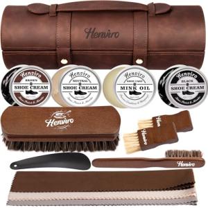 Leather Shoe Polish Gift Basket for Men